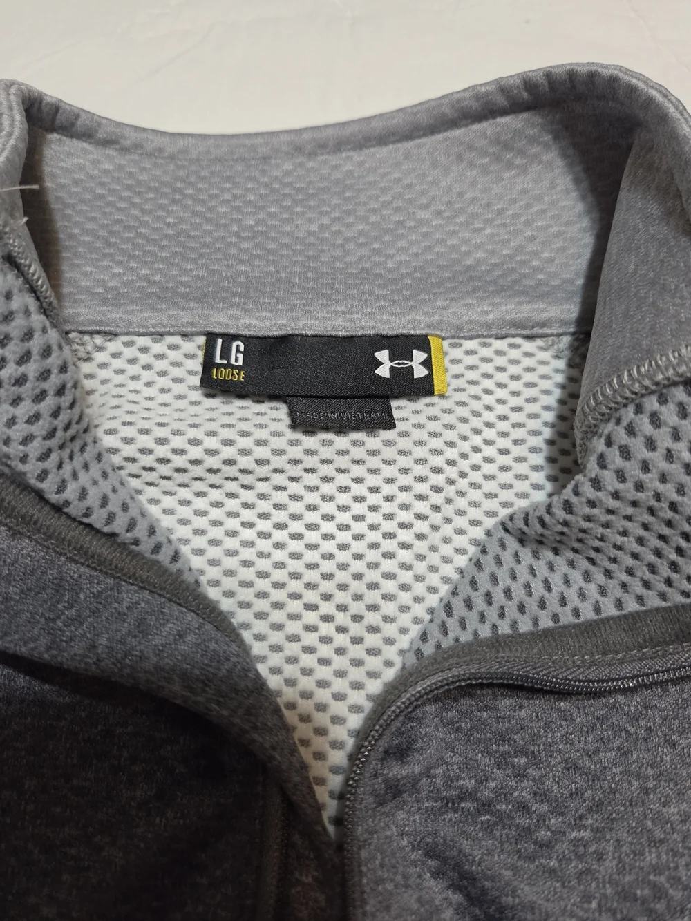 Under Armour Men’s Size L U.S. Army 1/4 Zip Pullover Grey Loose Fit Activewear